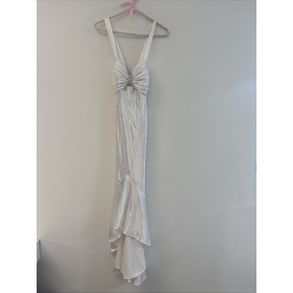 Bride Event Special Occasion May Queen Pearl White couture Dress Sz M Classy Y2K - Picture 7 of 14